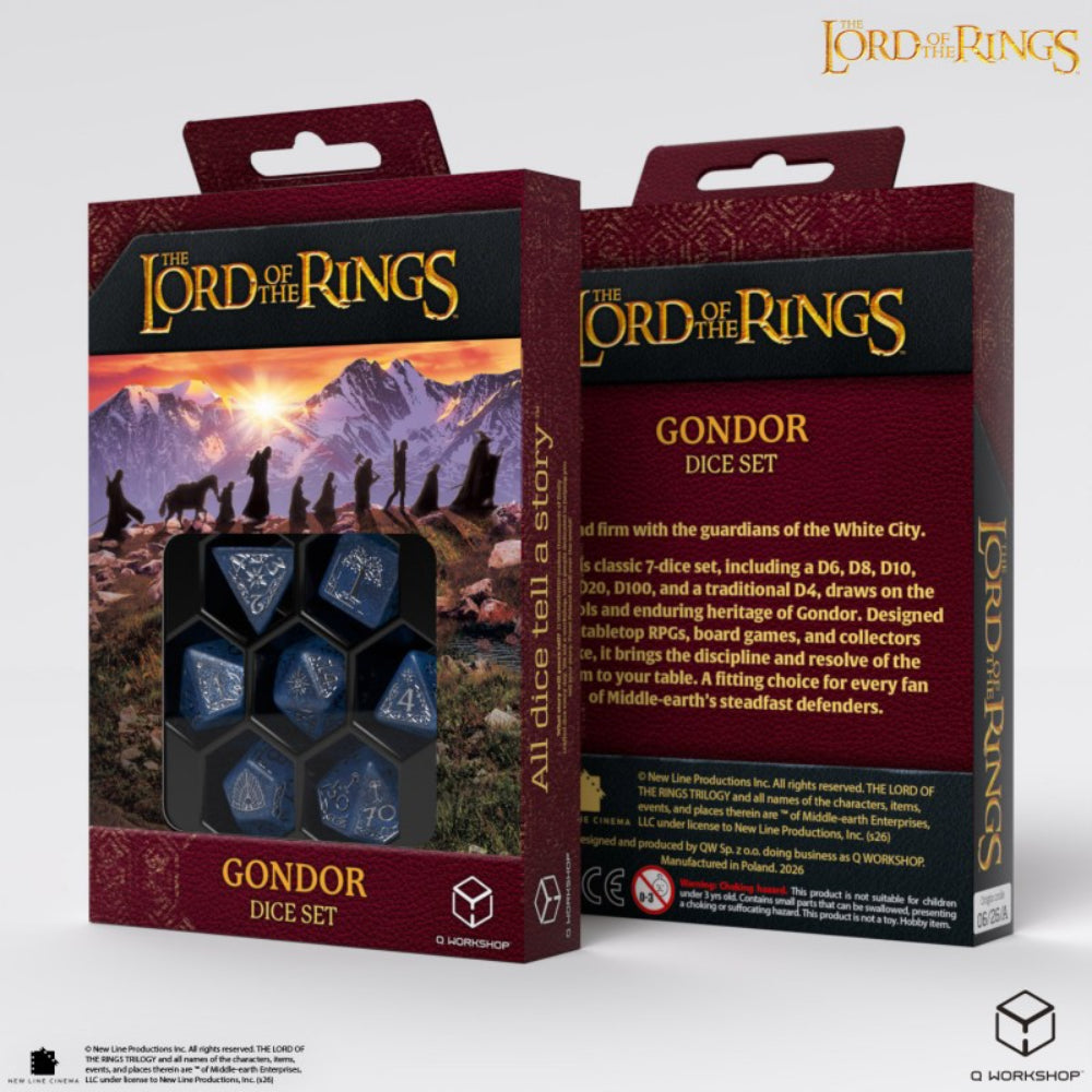 The Lord of the Rings Gondor Polyhedral (D&D) Dice Set (7) - Dice & Dice Supplies