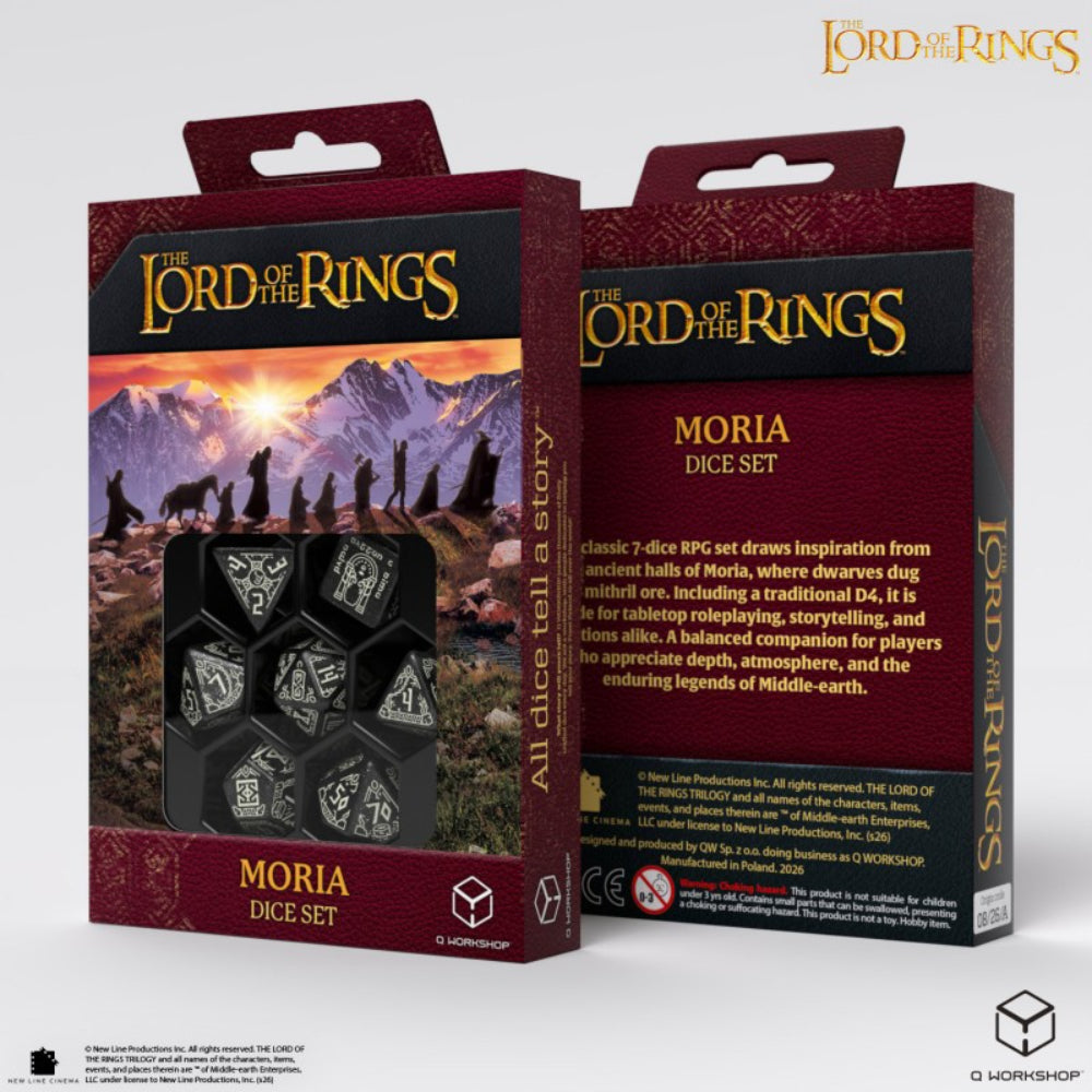 The Lord of the Rings Moria Polyhedral (D&D) Dice Set (7) - Dice & Dice Supplies