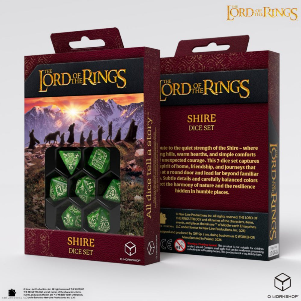 The Lord of the Rings Shire Polyhedral (D&D) Dice Set (7) - Dice & Dice Supplies