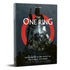 The one ring rpg core rulebook with a dark cover featuring a red circular emblem and white lettering