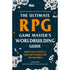 The ultimate rpg game master’s worldbuilding guide navy blue book with bold orange white text and illustrated map elements