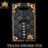 Trans Pride Dice Sword Pin - Gifts