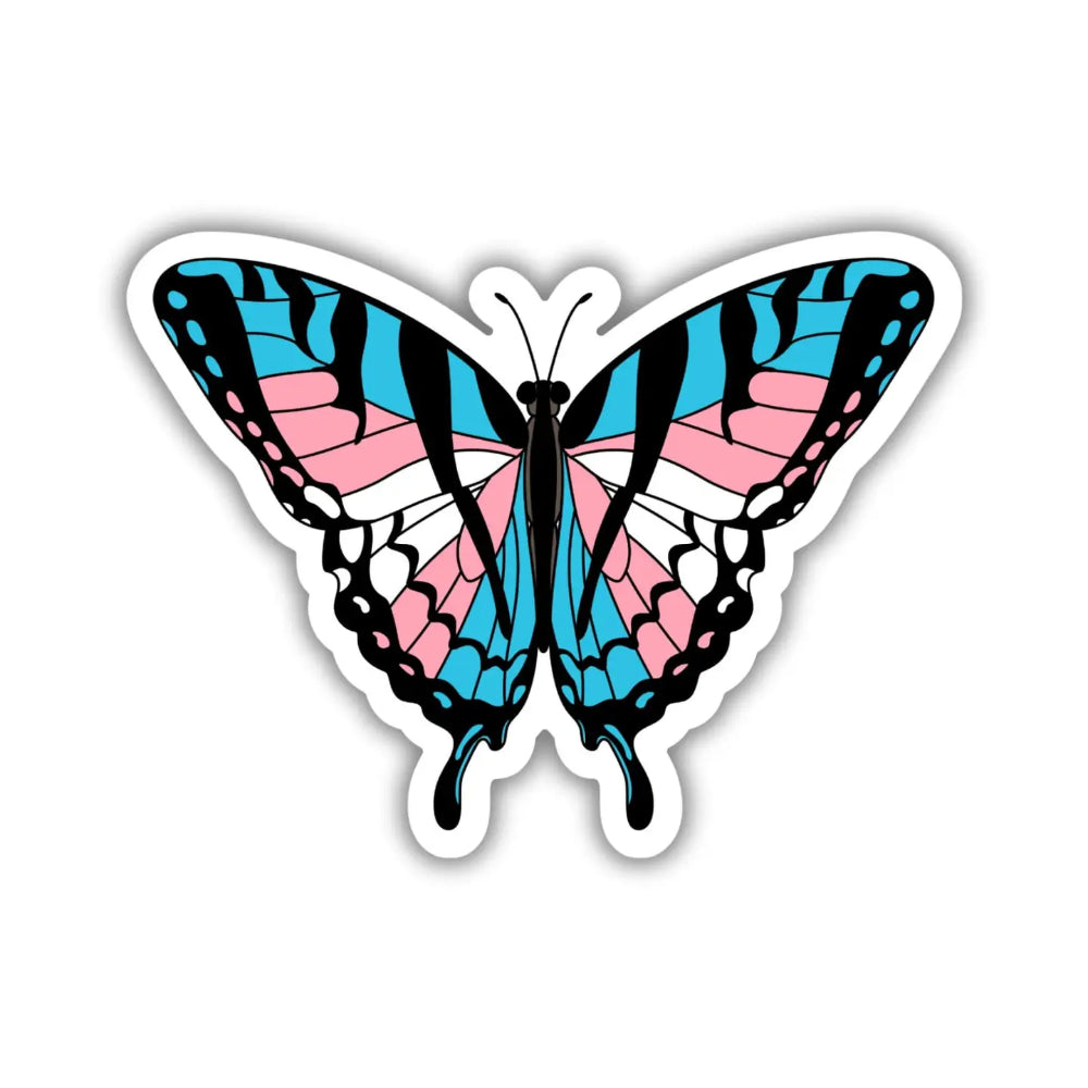 Transgender Pride Butterfly Sticker - Gifts