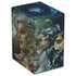 Dark blue ultimate guard flipntray 133+ deck box with fragmented faces silver hair orange eyes and magic the gathering logo