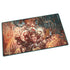 Ultimate guard playmat reality fracture identity echo featuring a warrior with red hair on fiery orange and teal background