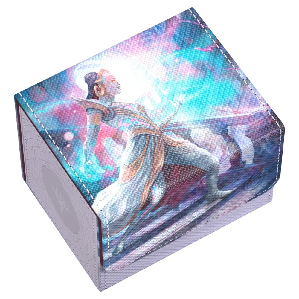Ultimate guard sidewinder 100 plus xenoskin deckbox textured square card storage box with cosmic liliana artwork