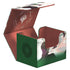 Ultimate guard sidewinder 100 plus reality fracture Vraska card storage box in green and white camouflage with red interior