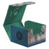 Ultimate guard sidewinder 133 plus reality fracture card storage box in teal and blue with castle design and open lid interior