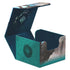 Teal and gray ultimate guard sidewinder 133 plus reality fracture card storage box with stylized hand logo on front
