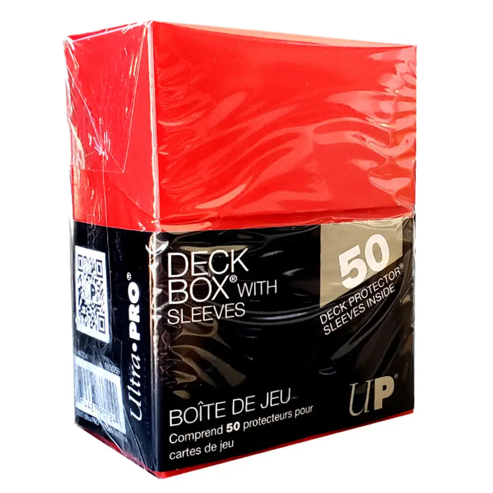 Ultra Pro Deck Box and Glossy Protectors Card Storage Ultra Pro Red  