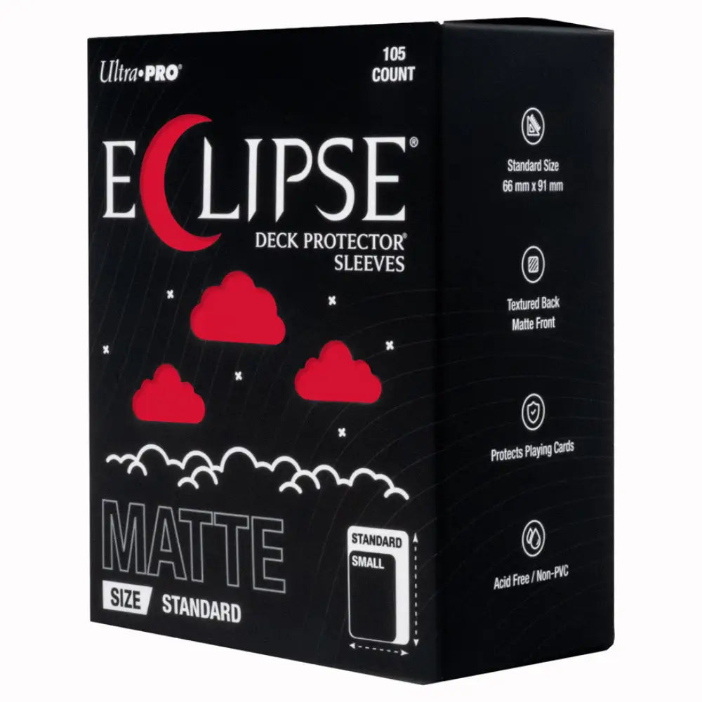 Ultra Pro Enhanced Eclipse Matte Standard Sleeves (100) - Apple Red - Card Games