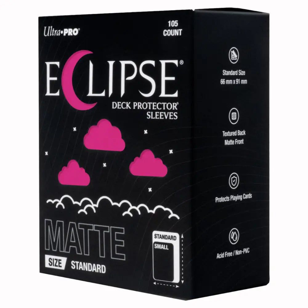 Ultra Pro Enhanced Eclipse Matte Standard Sleeves (100) - Hot Pink - Card Games