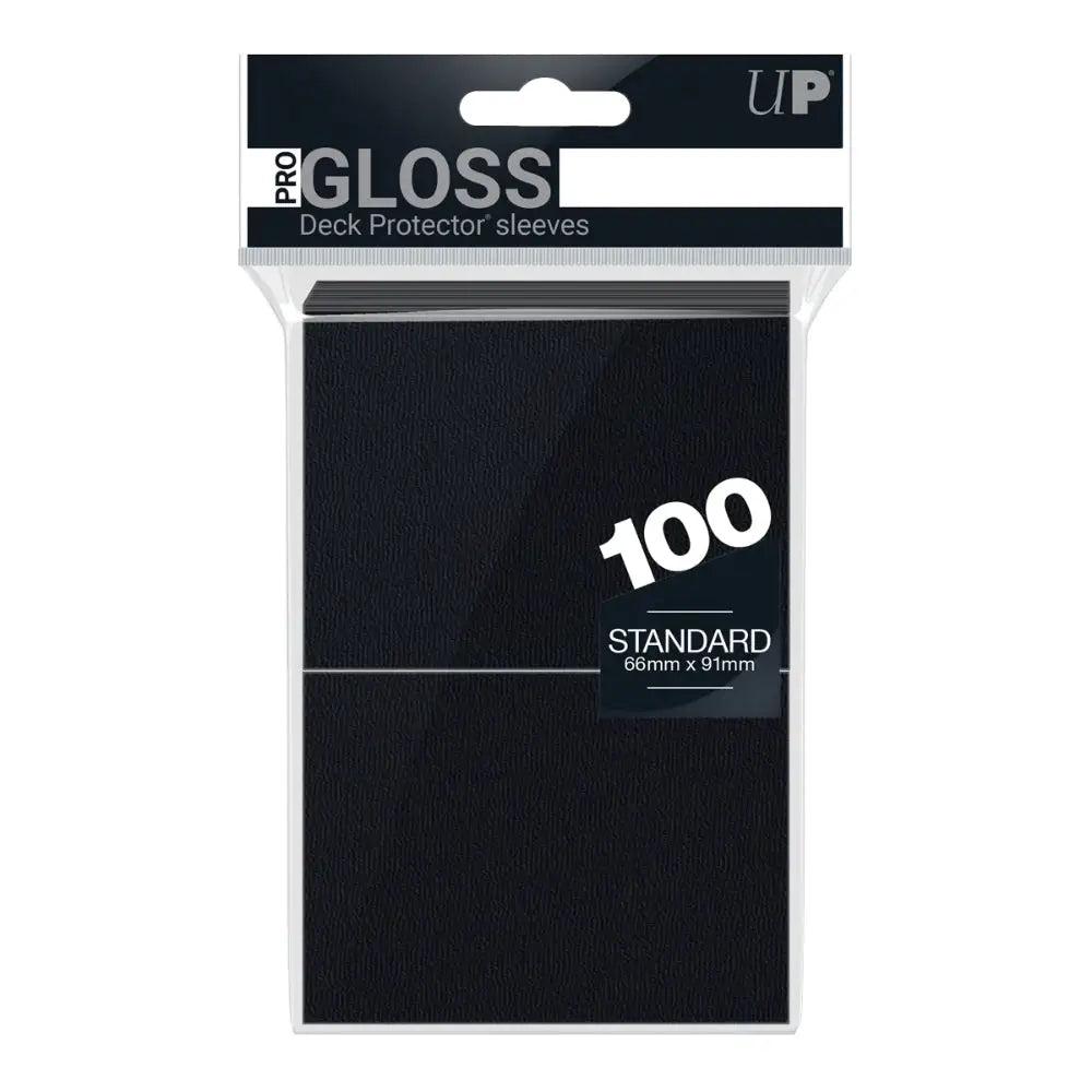 Ultra Pro Pro-Gloss Standard Sleeves (100) - Black - Card Games