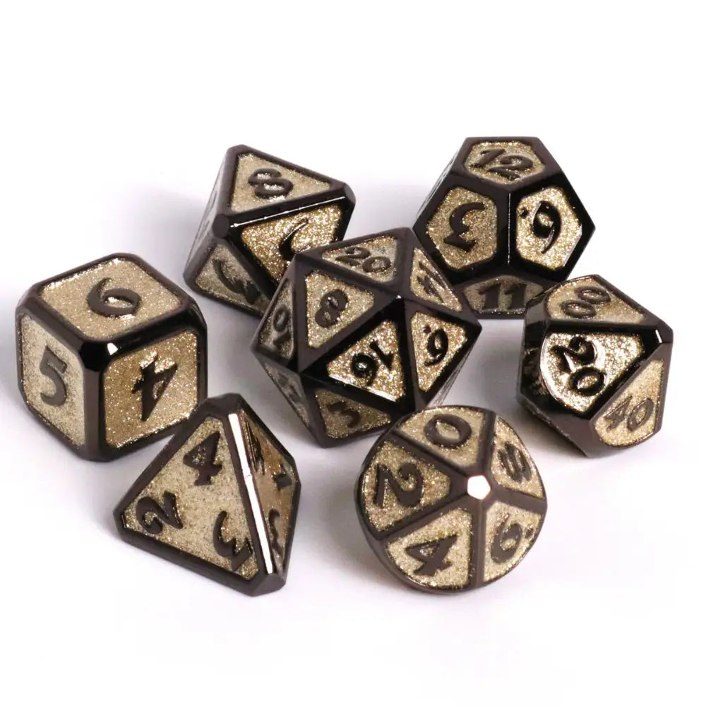 Unholy Smite Metal Polyhedral (D&D) Dice Set (7) - Dice & Dice Supplies