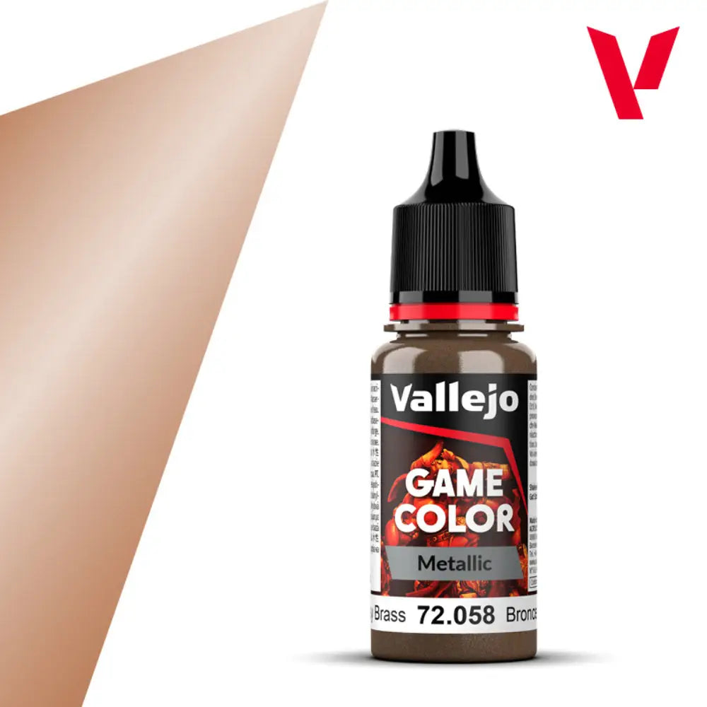 Vallejo Game Color Paints: Metallic Brassy Brass - Paint & Tools