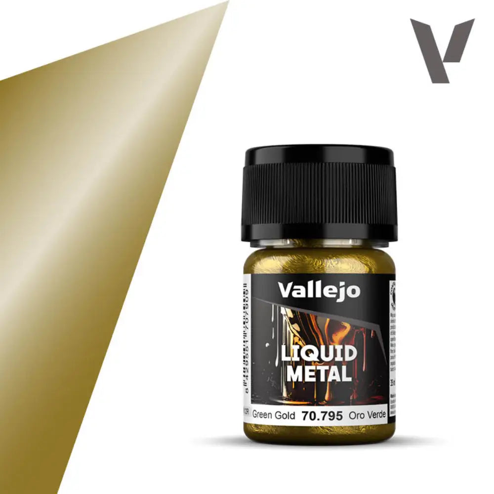 Vallejo Liquid Metal Paints: Green Gold (35 ml) - Paint & Tools