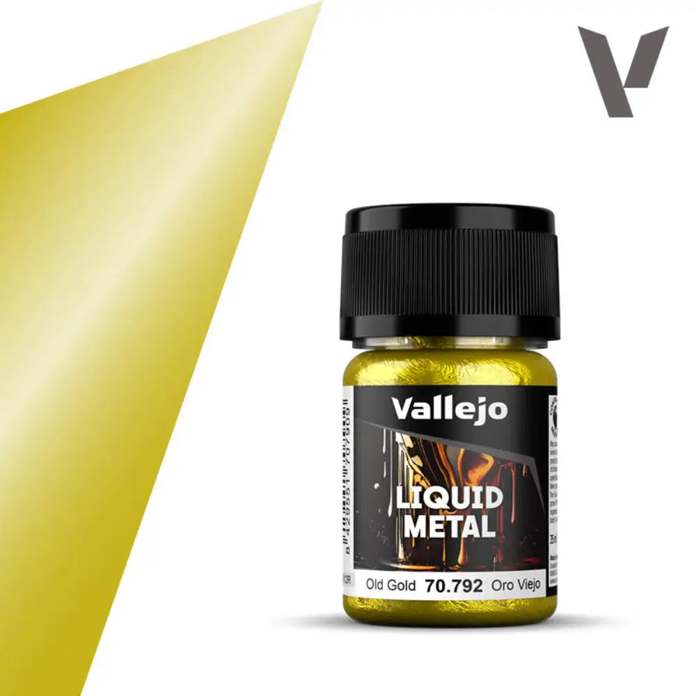 Vallejo Liquid Metal Paints: Old Gold (35 ml) - Paint & Tools