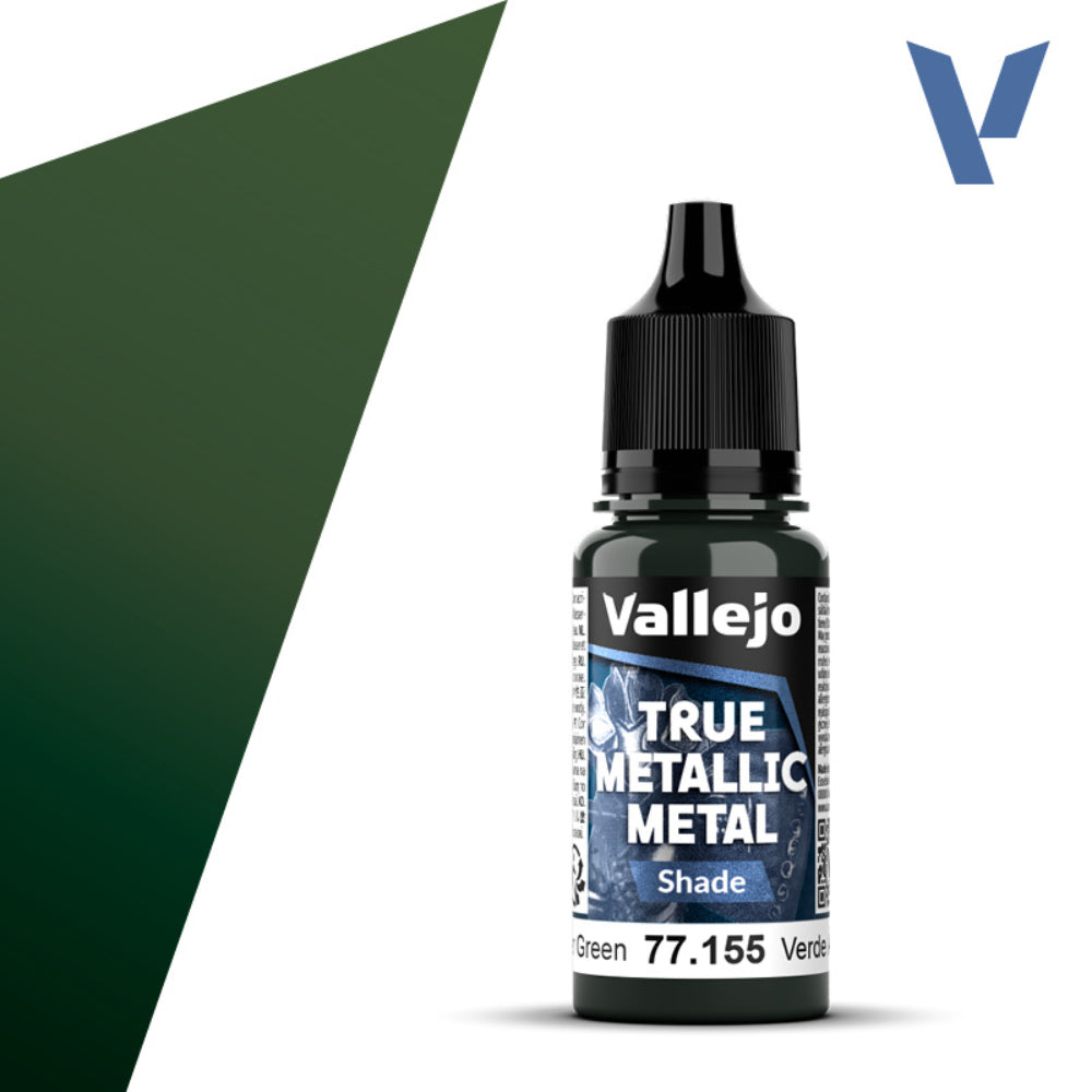 Vallejo True Metallic Paints: Amber Green Shade - Paint & Tools