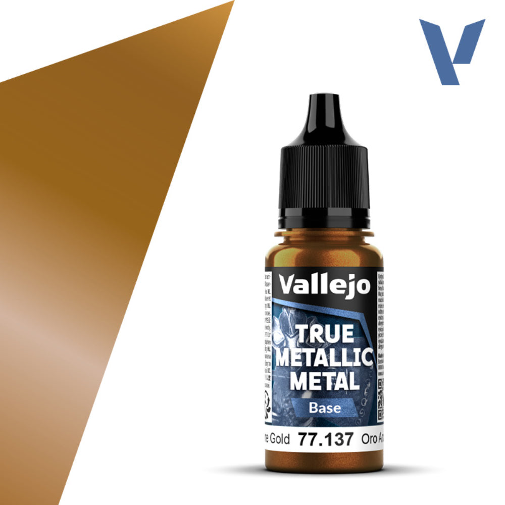 Vallejo True Metallic Paints: Arcane Gold Base - Paint & Tools
