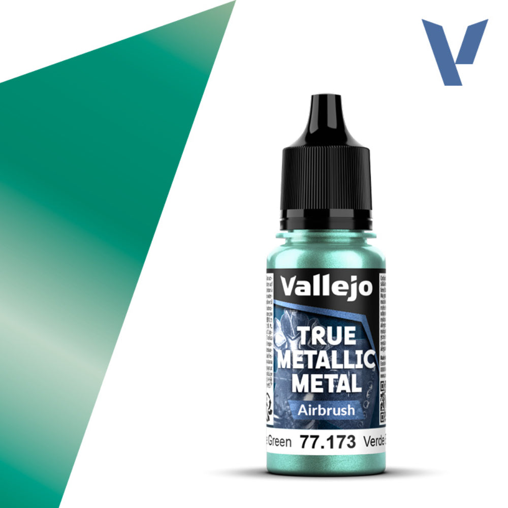 Vallejo True Metallic Paints: Beetle Green Airbrush - Paint & Tools
