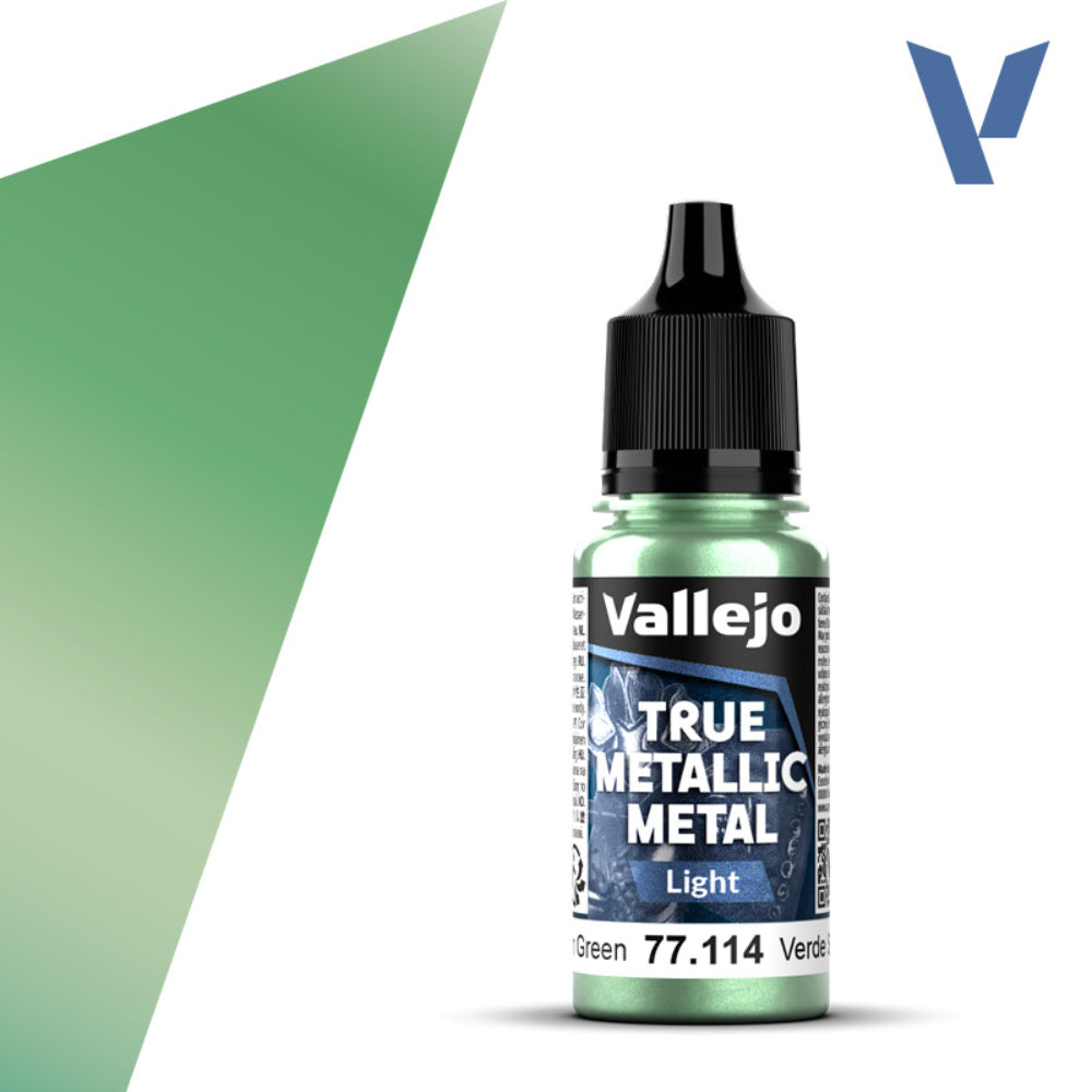 Vallejo True Metallic Paints: Dusken Green Light - Paint & Tools