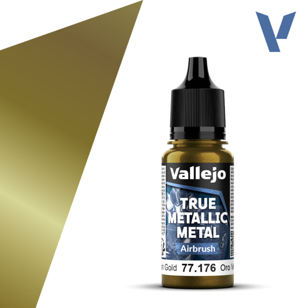 Vallejo True Metallic Paints: Greenish Gold Airbrush - Paint & Tools