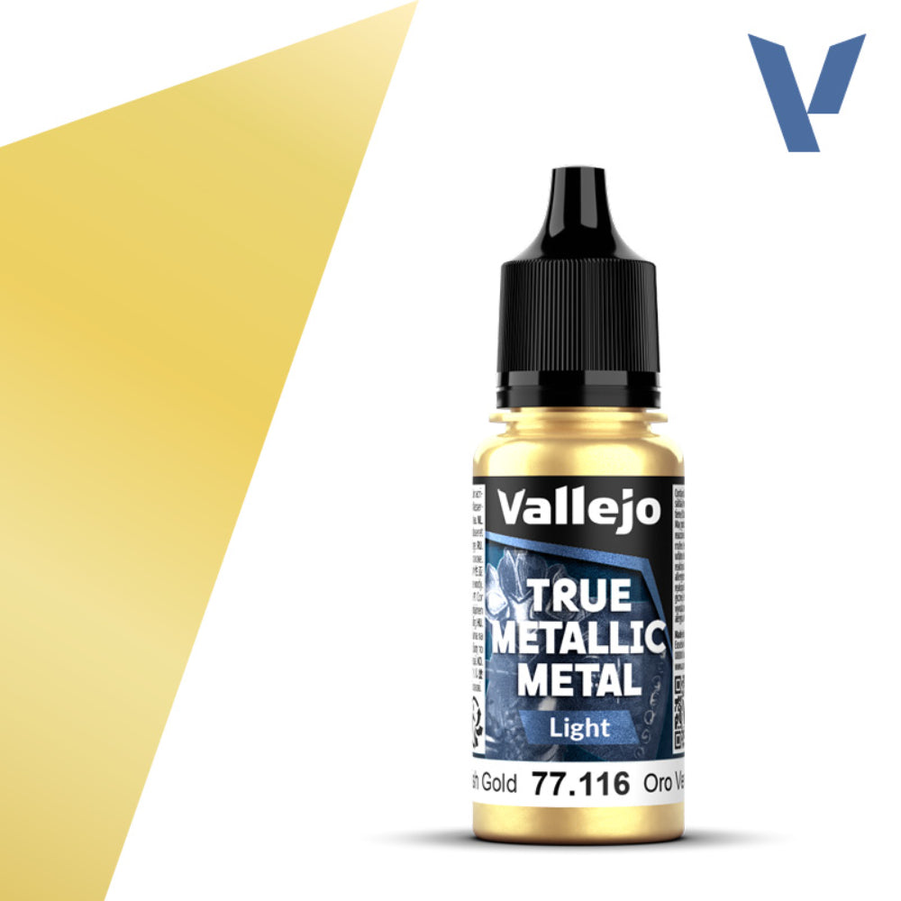 Vallejo True Metallic Paints: Greenish Gold Light - Paint & Tools