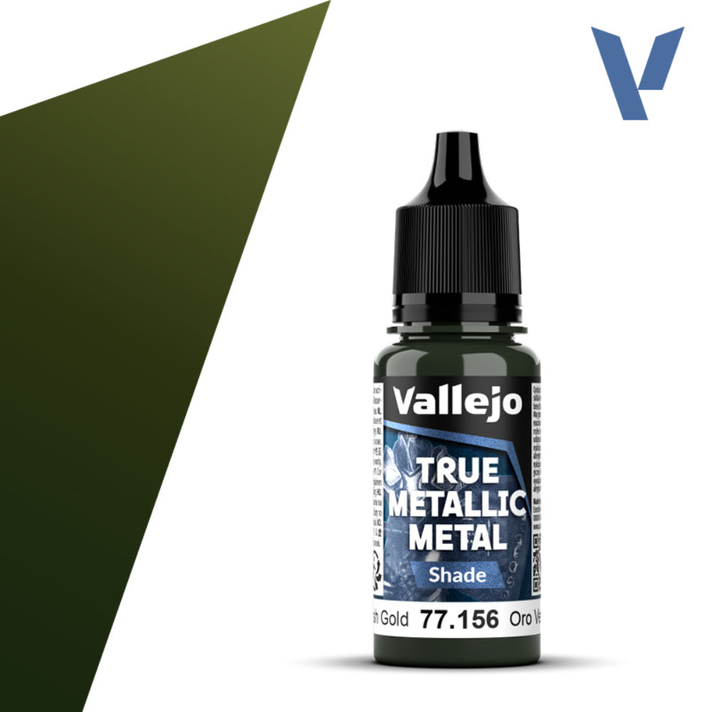 Vallejo True Metallic Paints: Greenish Gold Shade - Paint & Tools