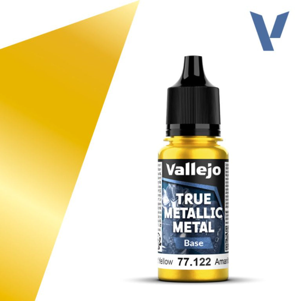 Vallejo True Metallic Paints: Radiant Yellow Base - Paint & Tools
