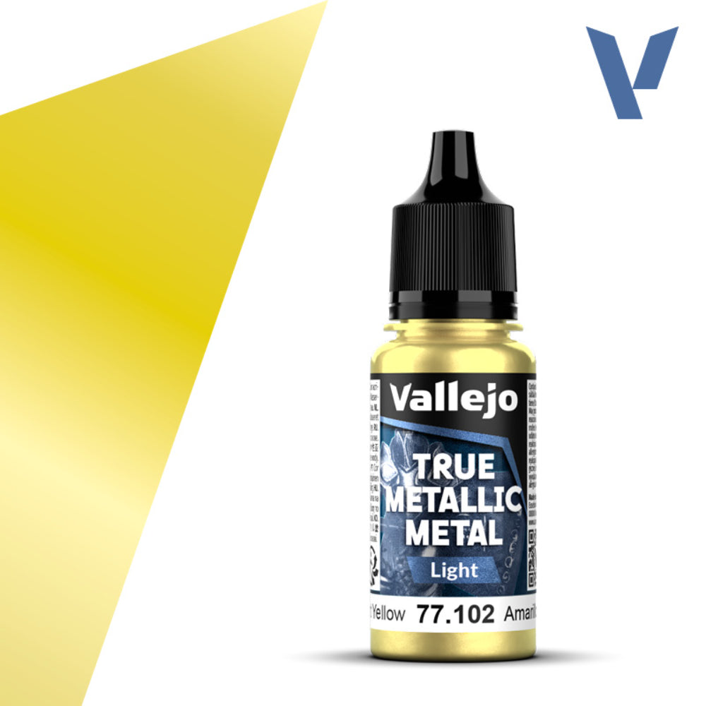 Vallejo True Metallic Paints: Radiant Yellow Light - Paint & Tools