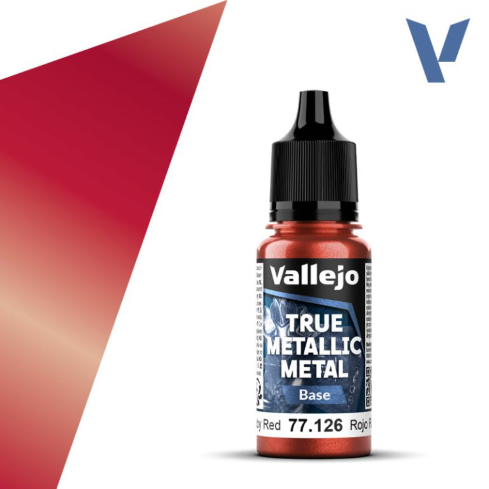 Vallejo True Metallic Paints: Ruby Red Base - Paint & Tools