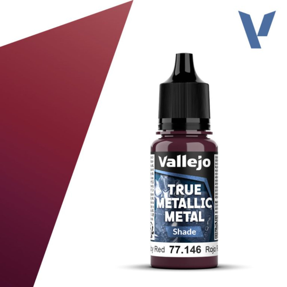 Vallejo True Metallic Paints: Ruby Red Shade - Paint & Tools