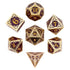 Victorious Vines Resin with Metal Gilding Polyhedral (D&D) Dice Set (7) - Dice & Dice Supplies