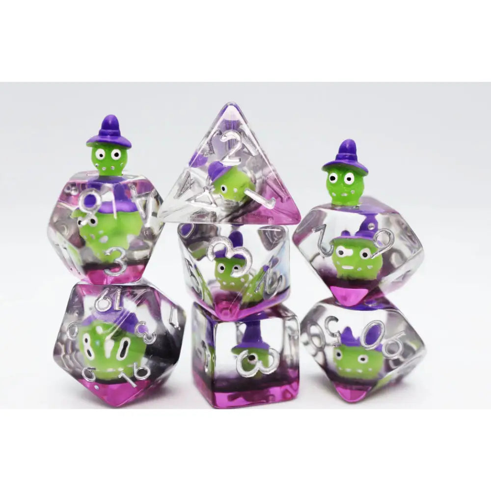 Wacky Witches Polyhedral (D&D) Dice Set (7) Dice & Dice Supplies Foam Brain Games   