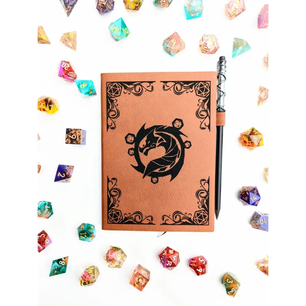 Waiting Wyvern Mini Dot Leather Journal Toys & Gifts North To South Designs   