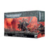 Warhammer 40 000 chaos space marines abaddon the despoiler miniature in black and silver armor with glowing blue sword