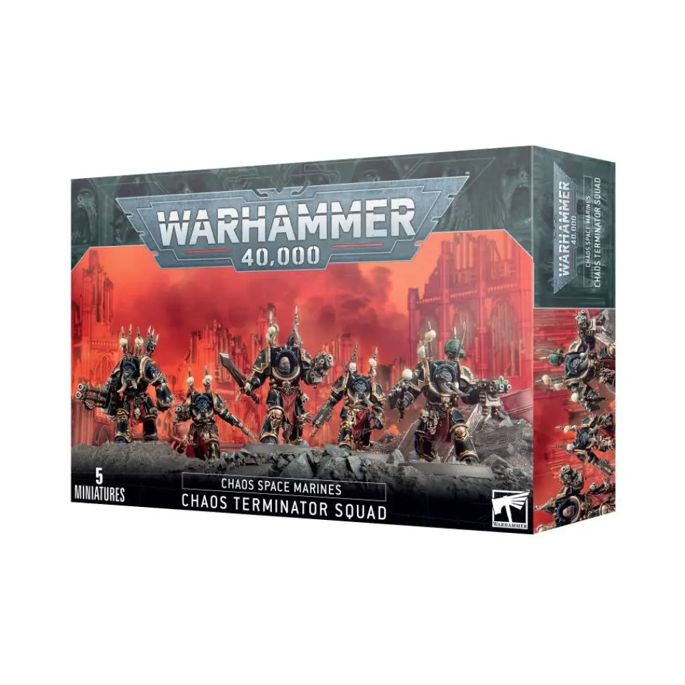 Warhammer 40,000 Chaos Space Marines: Chaos Terminator Squad - Miniatures Games