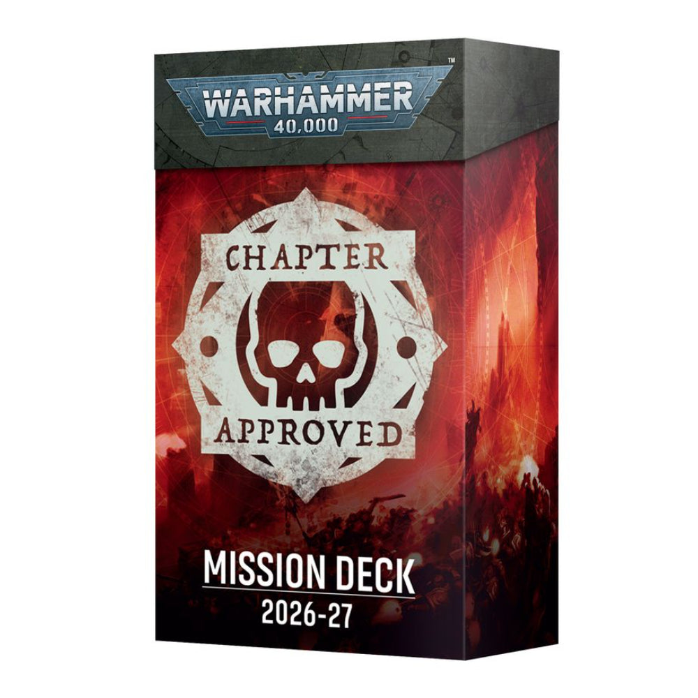 Warhammer 40,000 chapter approved mission deck 2026-27 showing the backside with campaign season details
