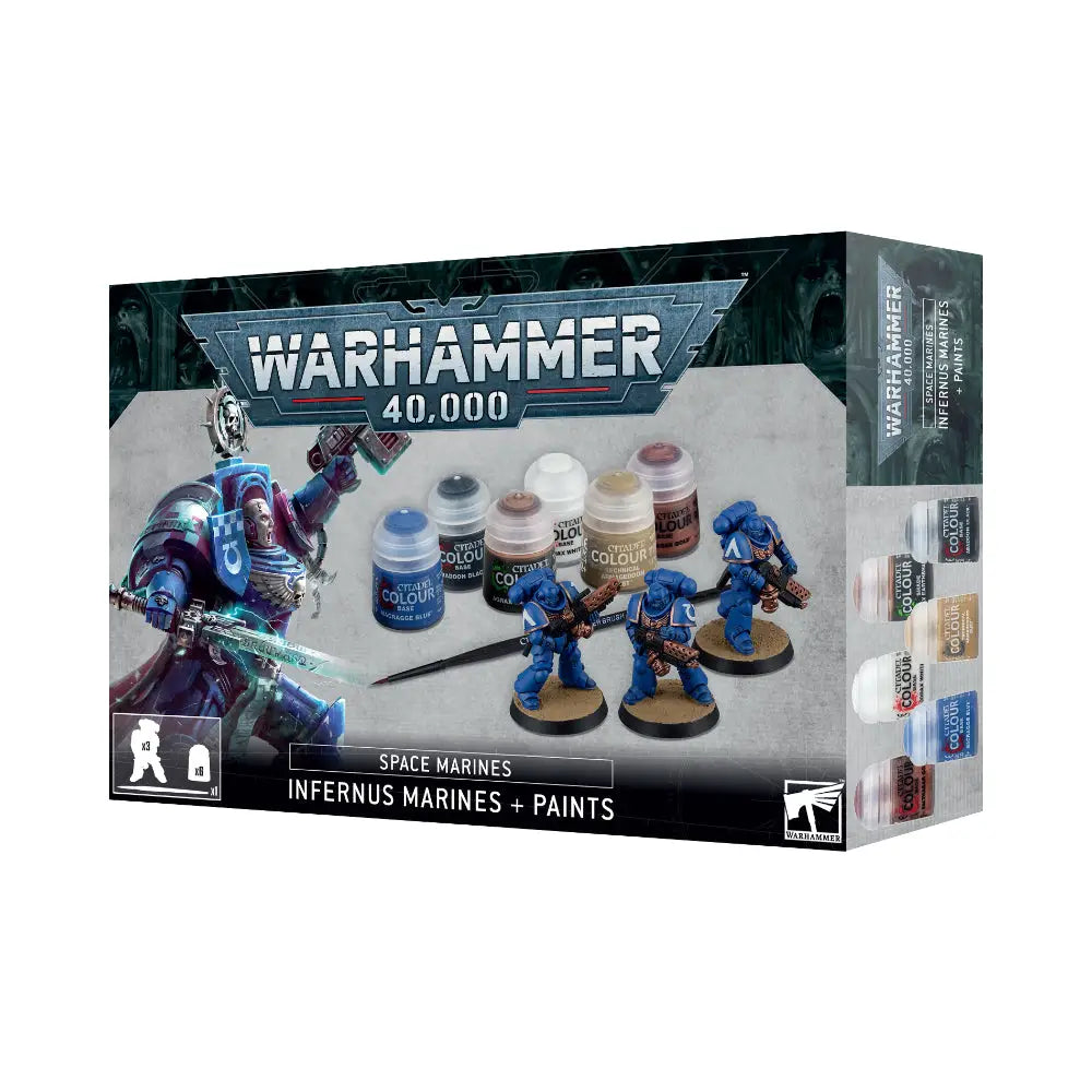Warhammer 40,000 Infernus Marines and Paint Set Warhammer 40k Games Workshop   