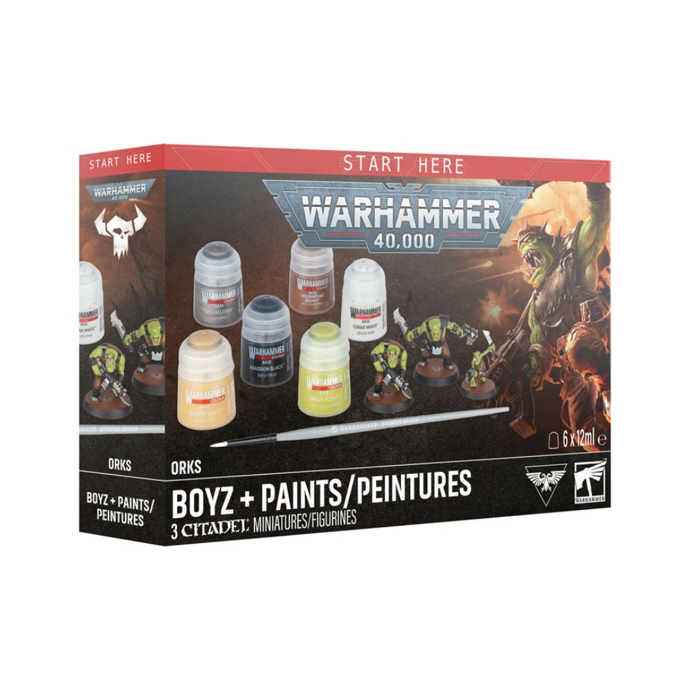 Warhammer 40,000 Orks: Boyz + Paints - Miniatures Games