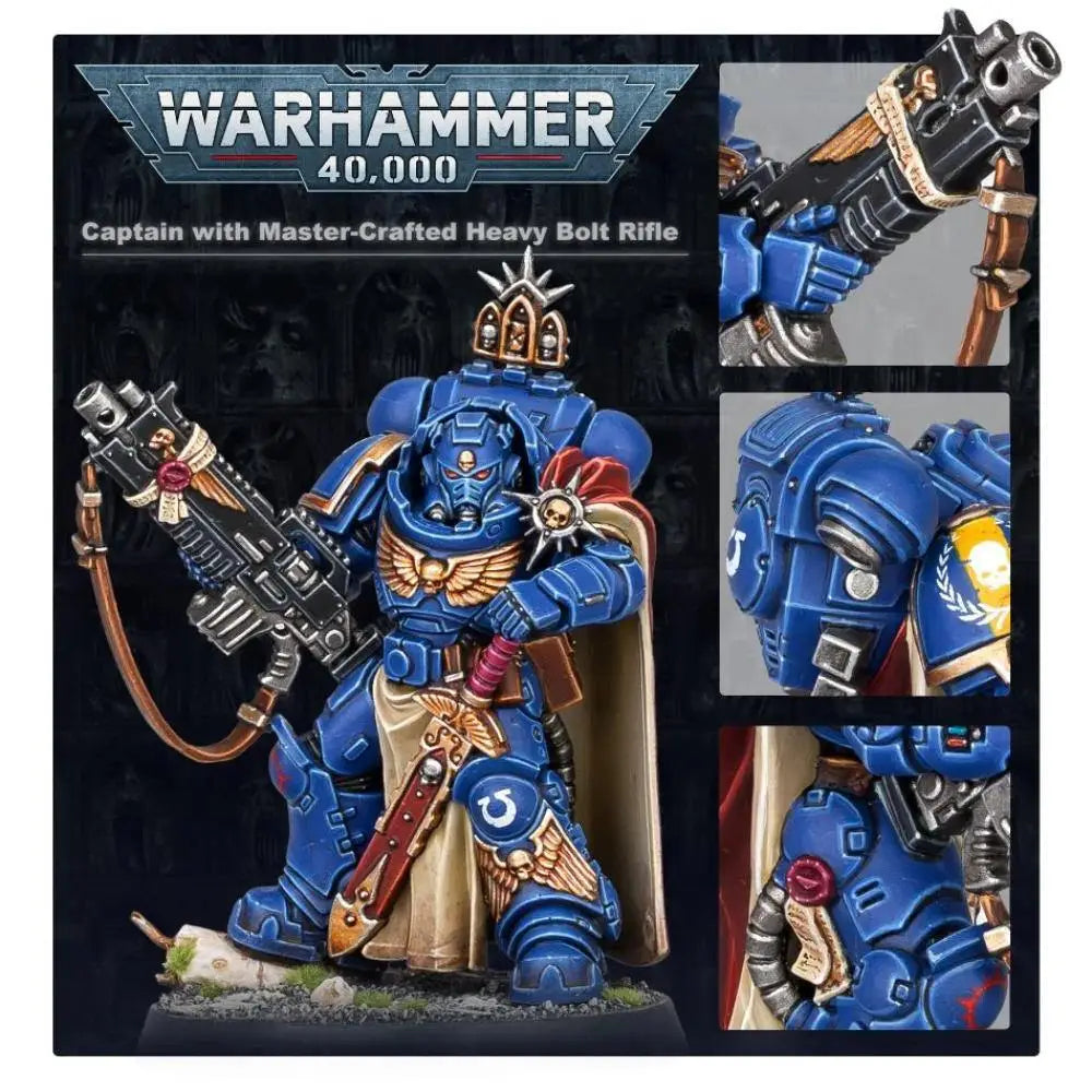 Warhammer 40,000 Space Marine Captain with Master-crafted Heavy Bolt Rifle Warhammer 40k Games Workshop   