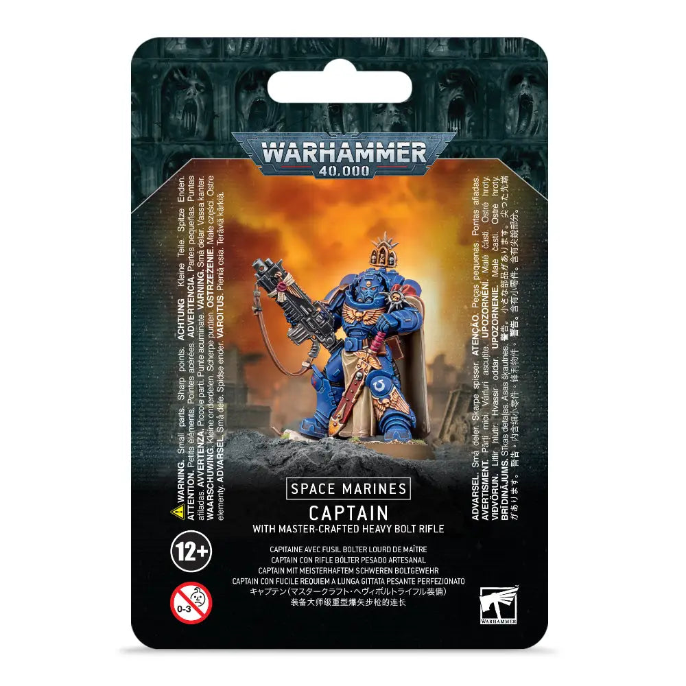 Warhammer 40,000 Space Marines: Captain with Master-Crafted Heavy Bolt Rifle - Miniatures Games