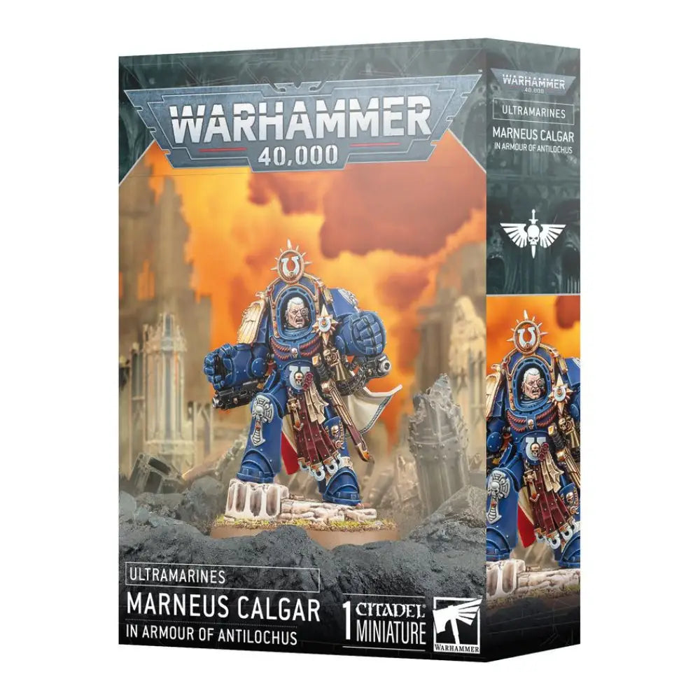 Warhammer 40,000 Ultramarines: Marneus Calgar in Armor of Antilochus - Miniatures Games