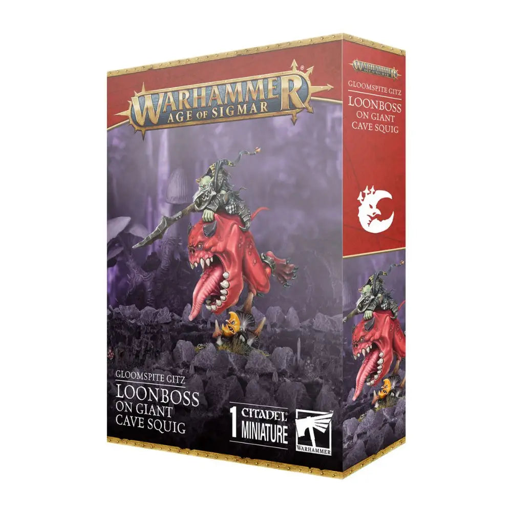 Warhammer Age of Sigmar Gloomspite Gitz Loonboss on Giant Cave Squig - Miniatures Games
