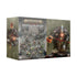 Warhammer Age of Sigmar Khazalite Holds army set box featuring dark metallic armored miniatures with orange glowing weapons and dwarf commander