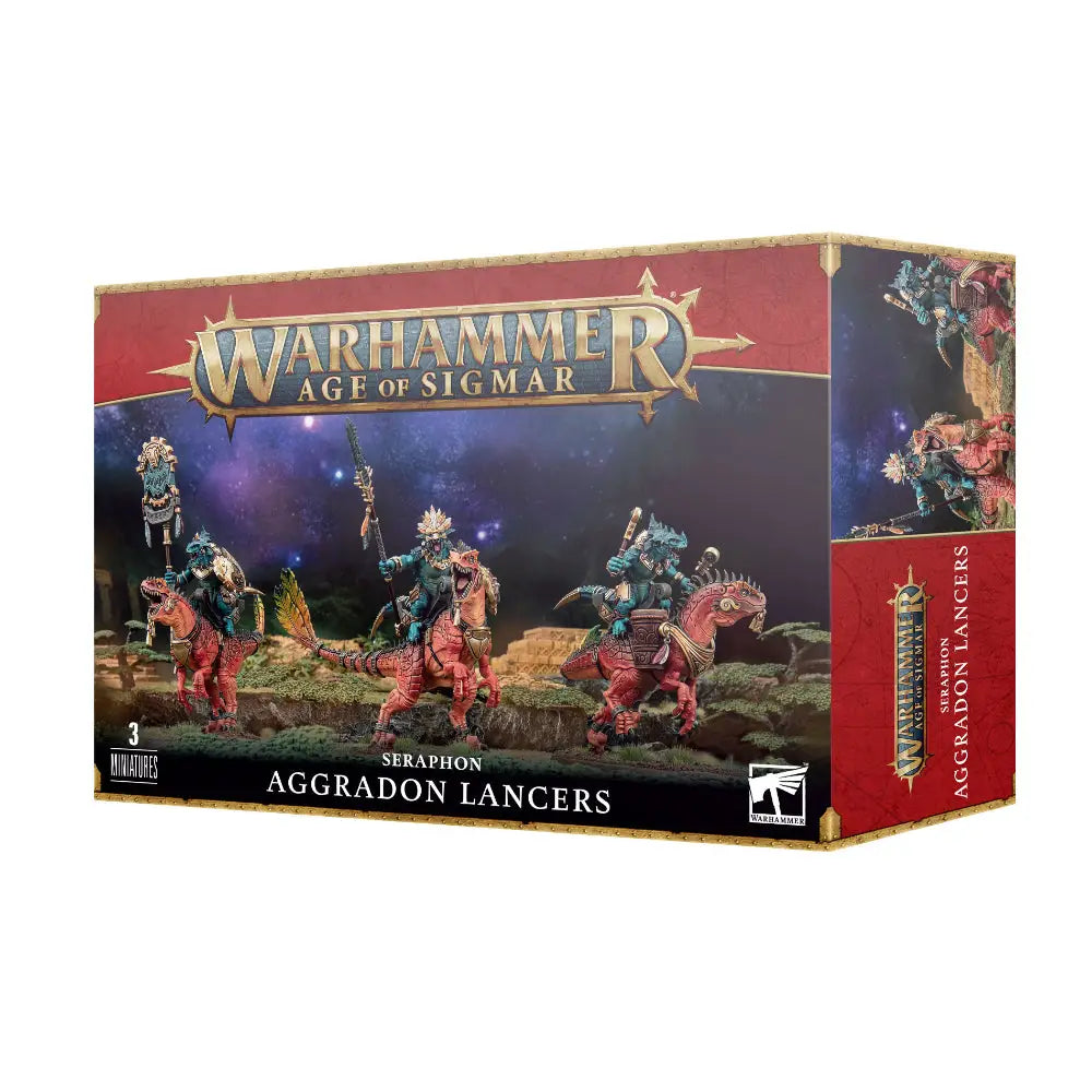 Warhammer Age of Sigmar Seraphon: Aggradon Lancers - Miniatures Games