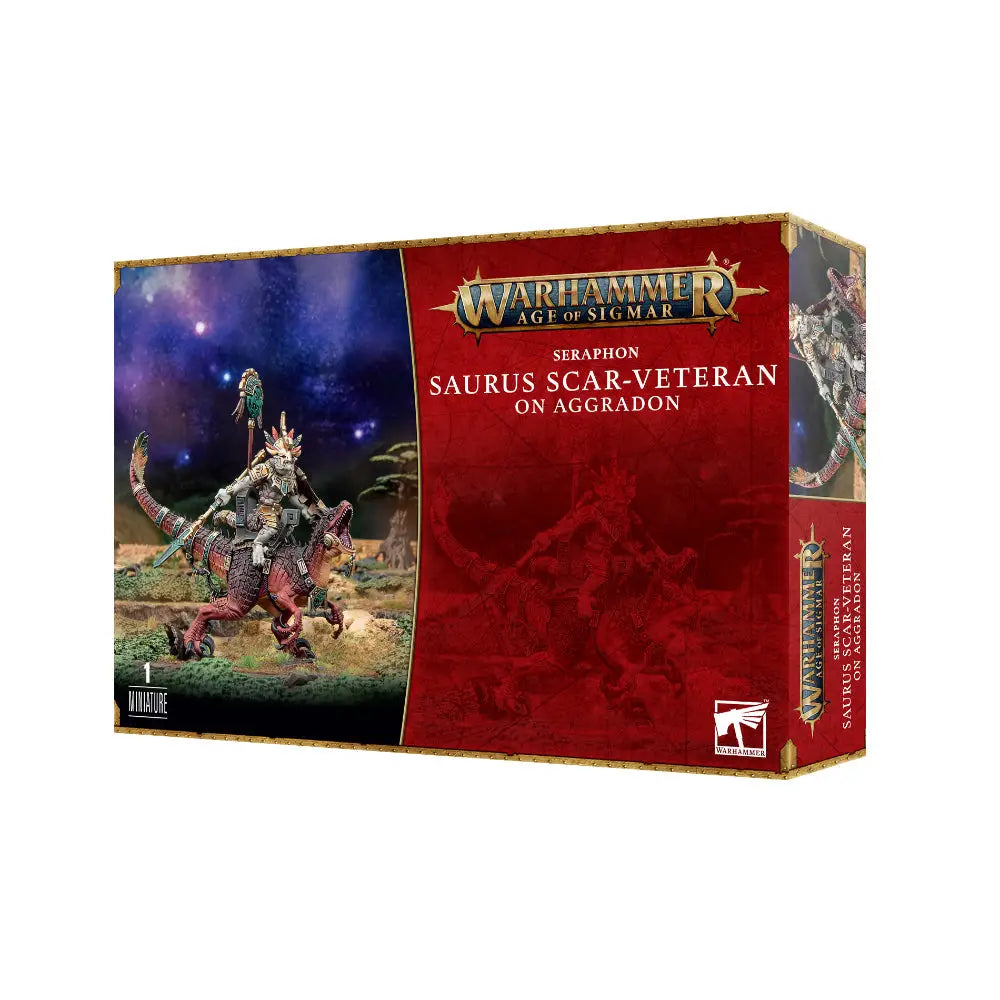 Warhammer Age of Sigmar Seraphon: Saurus Scar-Veteran on Aggradon - Miniatures Games