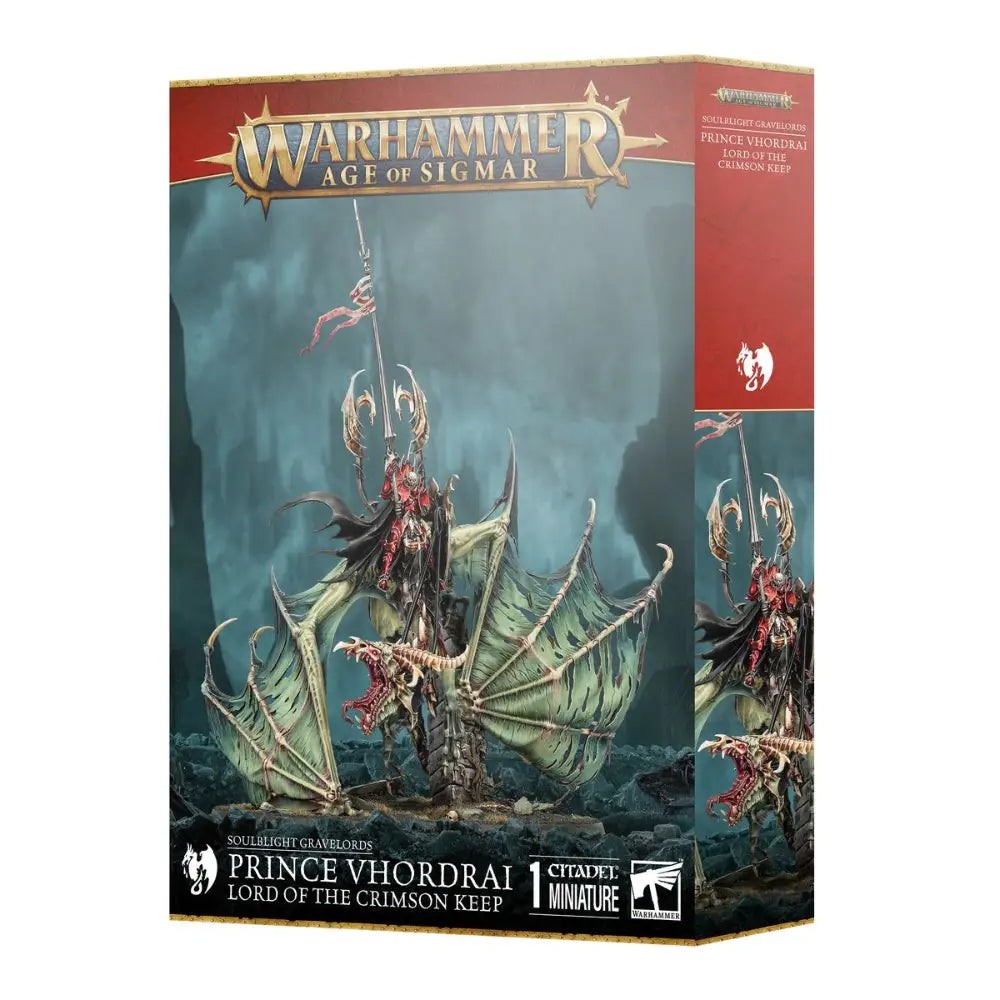 Warhammer Age of Sigmar Soulblight Gravelords Prince Vhordrai Lord of the Crimson Keep - Miniatures Games