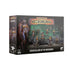 Warhammer Necromunda Escher Blades of the Matriarch miniature set in black and orange box with painted metallic armor figures