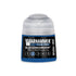 Warhammer tone pro blue gorkshroom paint in a 12ml translucent plastic bottle with a blue label and white text